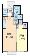 7/15(仮称)鹿沼市上殿町1LDKの間取り画像