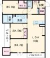 カーサ宮ノ前直方Aの間取り画像