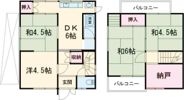 阪南市鳥取中O貸家の間取り画像