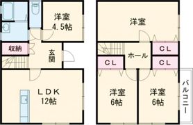 加茂貸し家の間取り画像