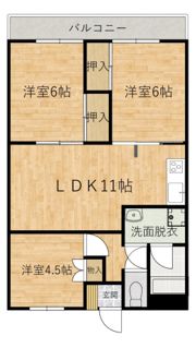 RKマンションの間取り画像