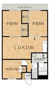 RKマンションの間取り画像