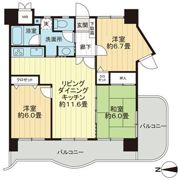 ライオンズプラザ高宮の間取り画像