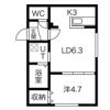 Temidence北22条 (テミデンス北22条)の間取り画像