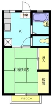 パナハイツ石井Bの間取り画像