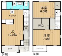 クイーンズヒルB棟の間取り画像