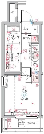 クレヴィスタ横浜鶴見の間取り画像