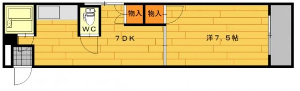 コーポ市村の間取り画像