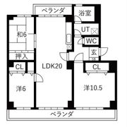 パークウエスト貴船A棟の間取り画像