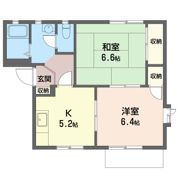 パ－クサイド川上Aの間取り画像