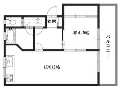 北山マンションの間取り画像