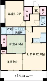 プレステージ姫路サザンコンフォートの間取り画像