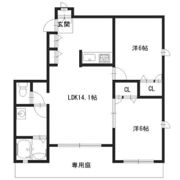パディフィールド今宿Aの間取り画像