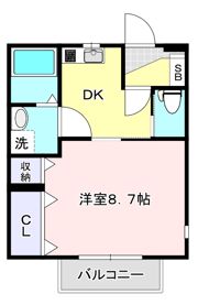 パルテンツァ新白河B棟の間取り画像