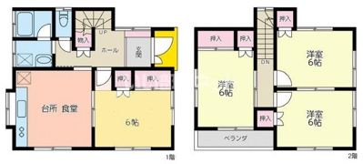 小林貸家の間取り画像