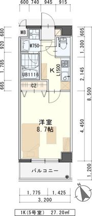 リヴィエール若林の間取り画像