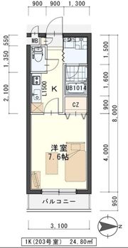 ラフォーレ椌木の間取り画像