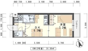 アケサンマンションの間取り画像