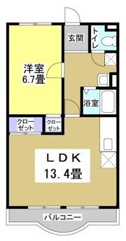 遠鉄ハイツ西ヶ崎G棟の間取り画像