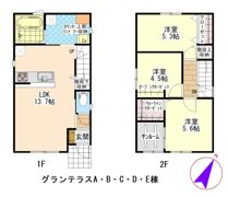 グランテラス B棟の間取り画像