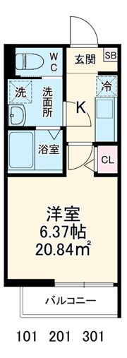 GRADUS新河岸の間取り画像
