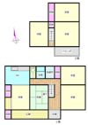 宍粟市山崎町御名 中古貸し戸建の間取り画像
