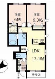 シャーメゾン童子山の間取り画像