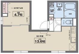 COCOFLAT東中野の間取り画像