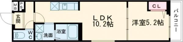 フジパレス東花園駅北Ⅰ番館の間取り画像