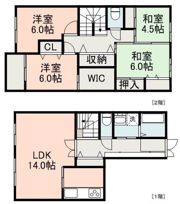 上本町戸建ての間取り画像