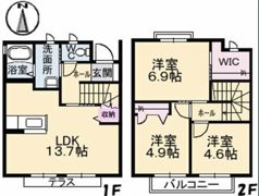 カーサ・フェリーチェ A棟の間取り画像