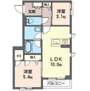 ドミール仲町台の間取り画像