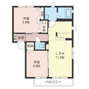 ヴィラエスペランサ Aの間取り画像