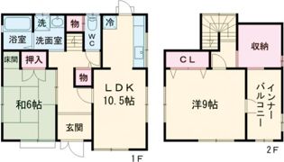 平岡町一色戸建の間取り画像