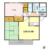 カーサ城之内 Bの間取り画像