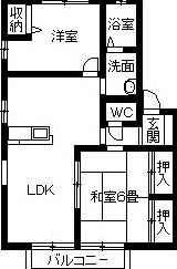 イーストコート春日Aの間取り画像