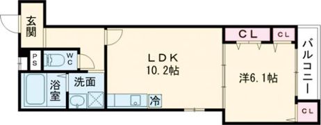 フジパレス御影本町の間取り画像