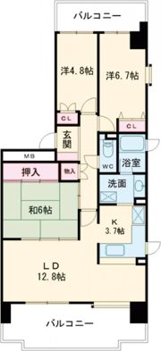 野村三好ケ丘6番館の間取り画像