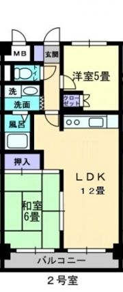 松島フラットの間取り画像