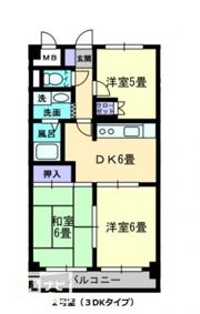 松島フラットの間取り画像