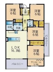Le parterre 城南の間取り画像