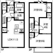 MAISONETTE LAND楽田Aの間取り画像