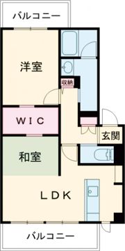 ヴィラソレーユ古曽部町Bの間取り画像