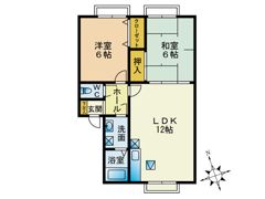 メロディビューラｰAの間取り画像