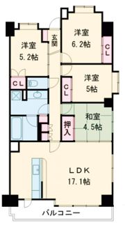 グランシャルム小田原城山の間取り画像