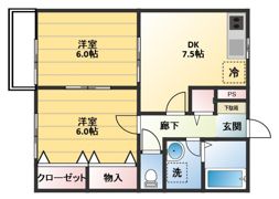 さくら日のハイツの間取り画像