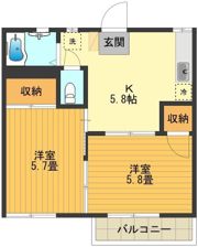 コーポ三起の間取り画像