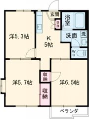 ブループラム長渕の間取り画像