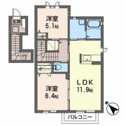 メゾン・カームニスBの間取り画像