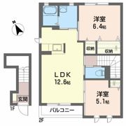 クラヴィエ富田Aの間取り画像